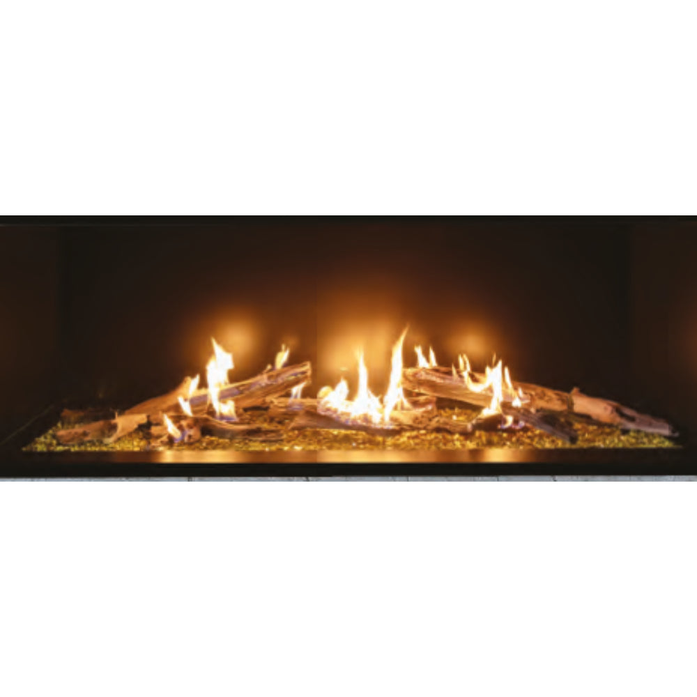 Summit 48" Linear with Bedrock Traditional Fireplace - Natural Gas