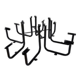 Large 46" Stylish Black Square Steel Picnic Table W/ Thermoplastic Coating & Umbrella Pole