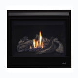 Superior Fireplaces 40" Contemporary Black Glass Direct Vent Gas Fireplace With Battery Back Up [DRC3040DEN-B]