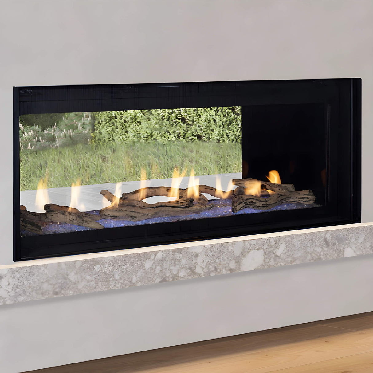 Superior Fireplaces 84" Linear Direct Vent Electric Ignition Fireplace With Screen Barrier [DRL6084TEN]