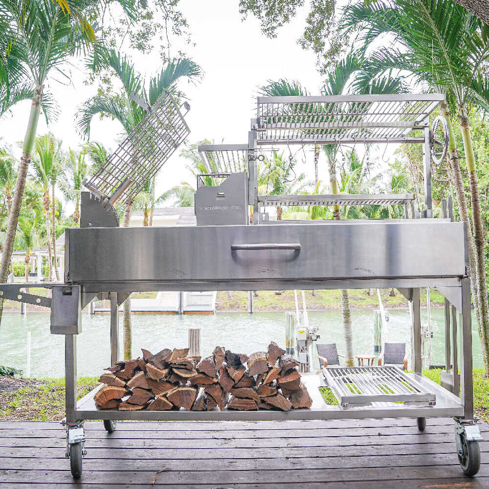 Tagwood BBQ Argentine Santa Maria Wood Fire & Charcoal Gaucho Grill, 91" [BBQ26SS]