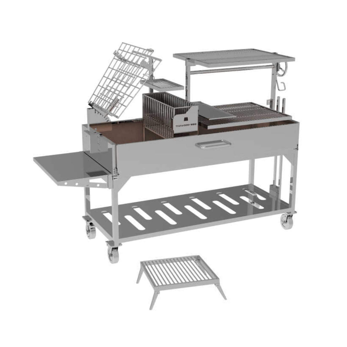 Tagwood BBQ Argentine Santa Maria Wood Fire & Charcoal Gaucho Grill, 91" [BBQ26SS]