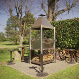 Tagwood BBQ (THE BEAST) Argentine Santa Maria Stainless Steel Wood Fire & Charcoal Gaucho Grill, 61" [BBQ02SS]