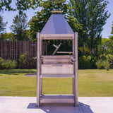 Tagwood BBQ (THE BEAST) Argentine Santa Maria Stainless Steel Wood Fire & Charcoal Gaucho Grill, 61" [BBQ02SS]