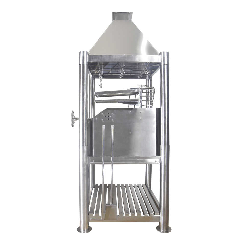 Tagwood BBQ (THE BEAST) Argentine Santa Maria Stainless Steel Wood Fire & Charcoal Gaucho Grill, 61" [BBQ02SS]