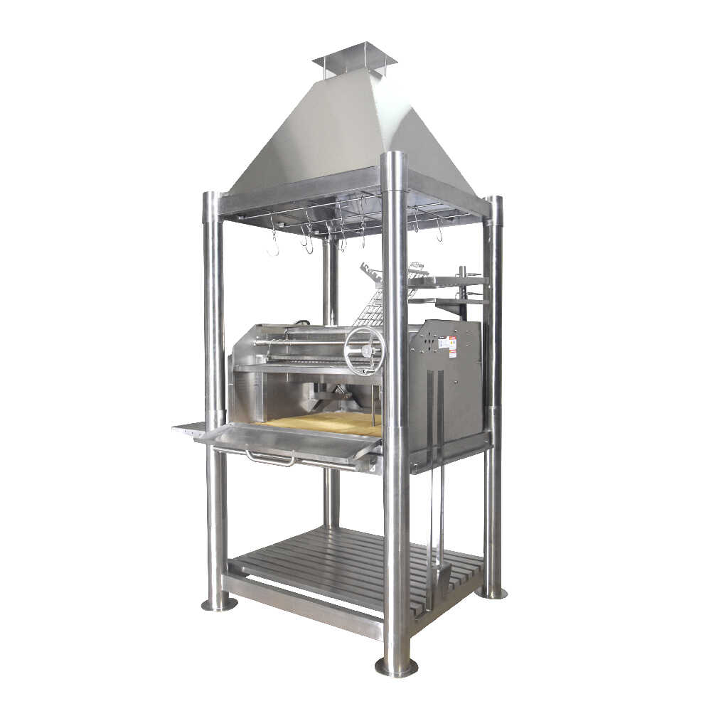 Tagwood BBQ (THE BEAST) Argentine Santa Maria Stainless Steel Wood Fire & Charcoal Gaucho Grill, 61" [BBQ02SS]