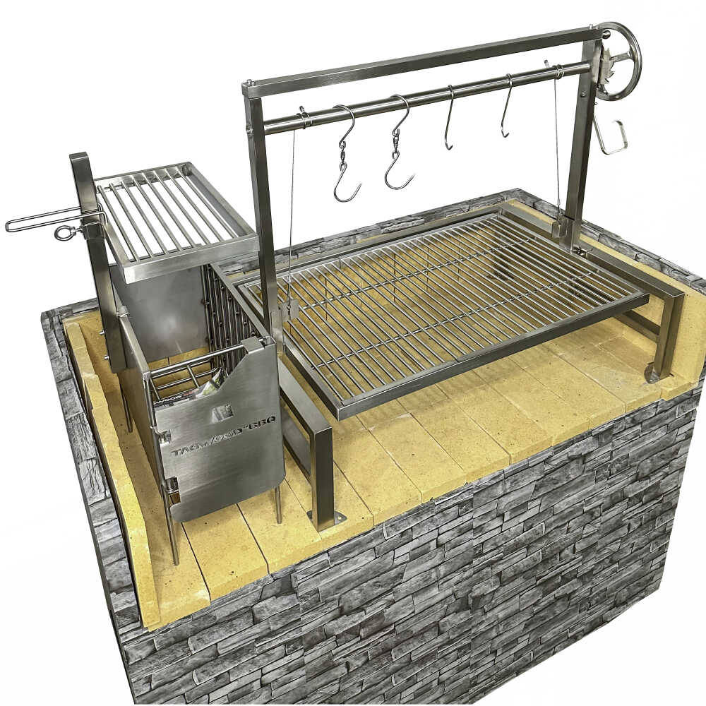 Tagwood BBQ Argentine Santa Maria Wood Fire & Charcoal Grill, 40" [BBQ09SS]
