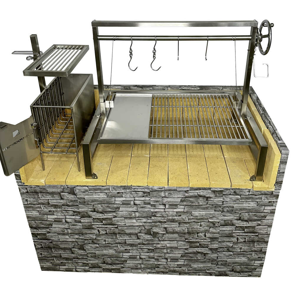 Tagwood BBQ Argentine Santa Maria Wood Fire & Charcoal Grill, 40" [BBQ09SS]