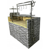 Tagwood BBQ Argentine Santa Maria Wood Fire & Charcoal Grill, 40" [BBQ09SS]