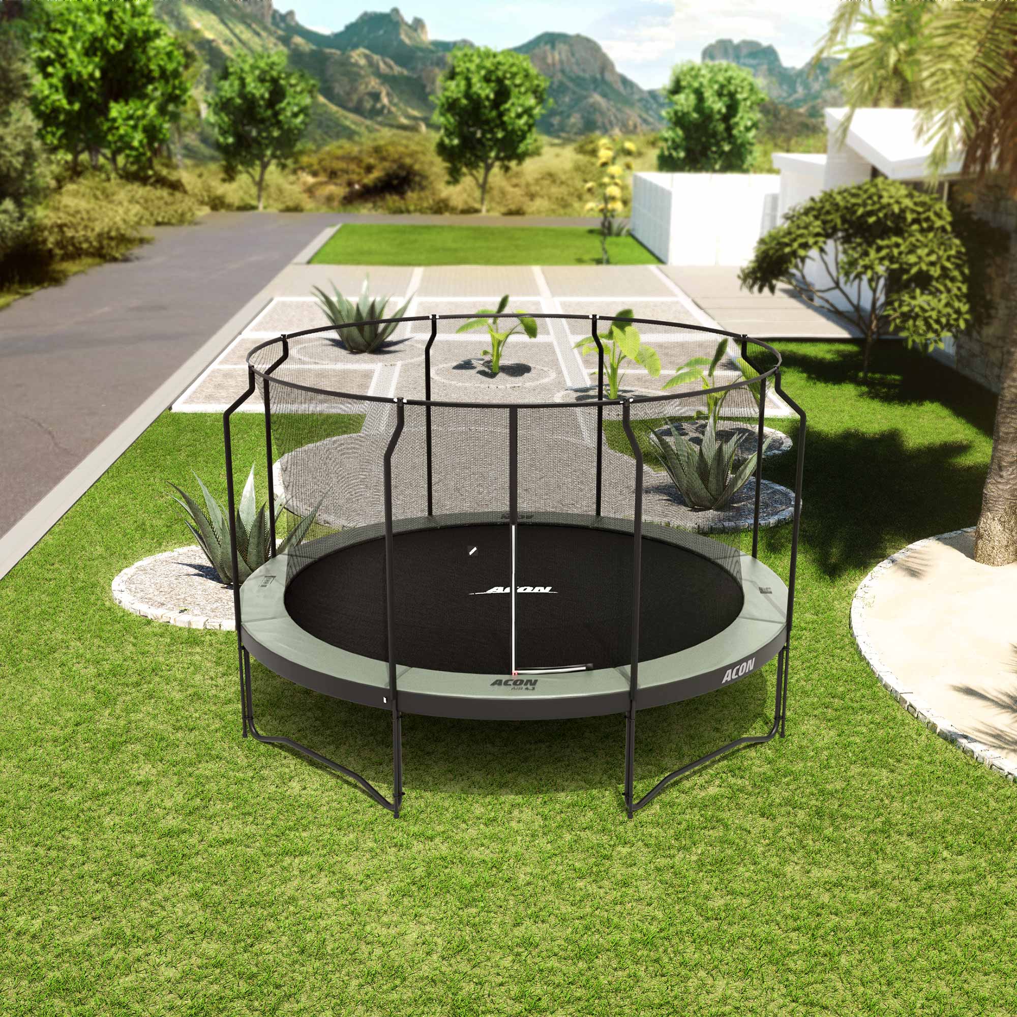ACON Air 14ft Round Trampoline with Premium Net and Ladder