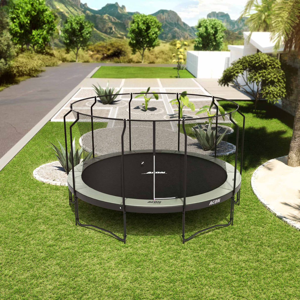 ACON Air 15ft Round Trampoline with Premium Net and Ladder
