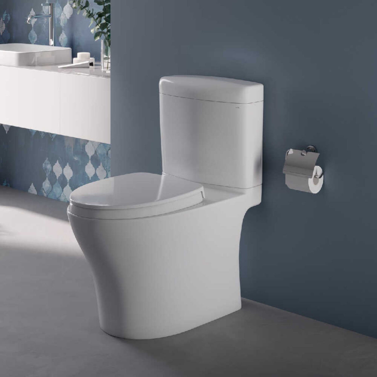 [MS436124CEMFGN#01] TOTO Aquia IV Cube Dual Flush Universal Height Toilet With Soft Close Bidet Seat (SAK57519)