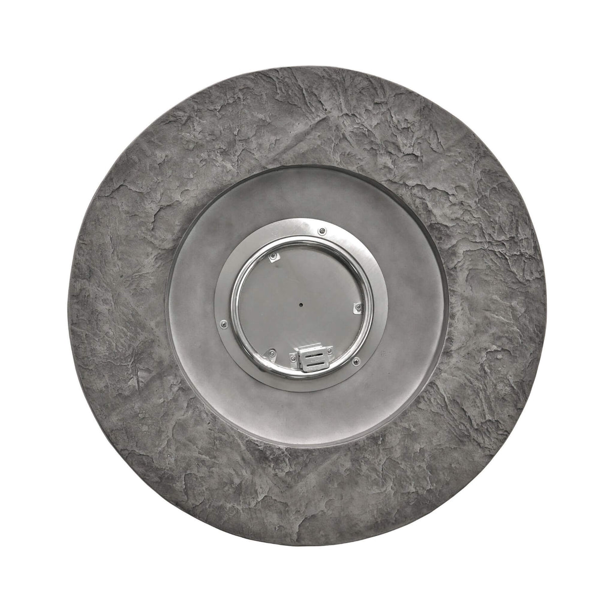 32" Transitional Outdoor Concrete Round Propane Fire Pit Table, Gray (SAK48268)