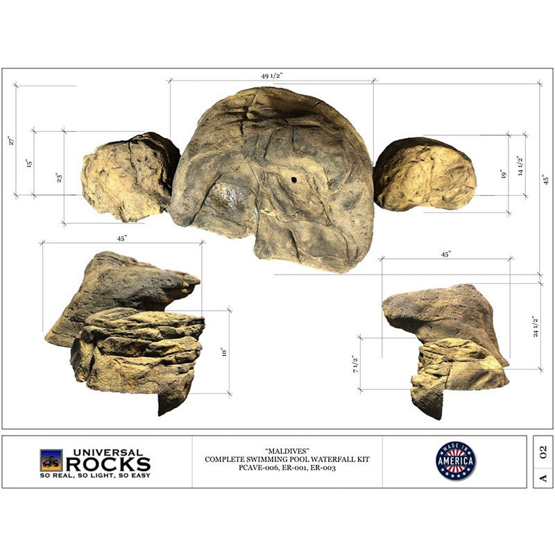 Universal Rocks Maldives Pool Kit - PWK-007