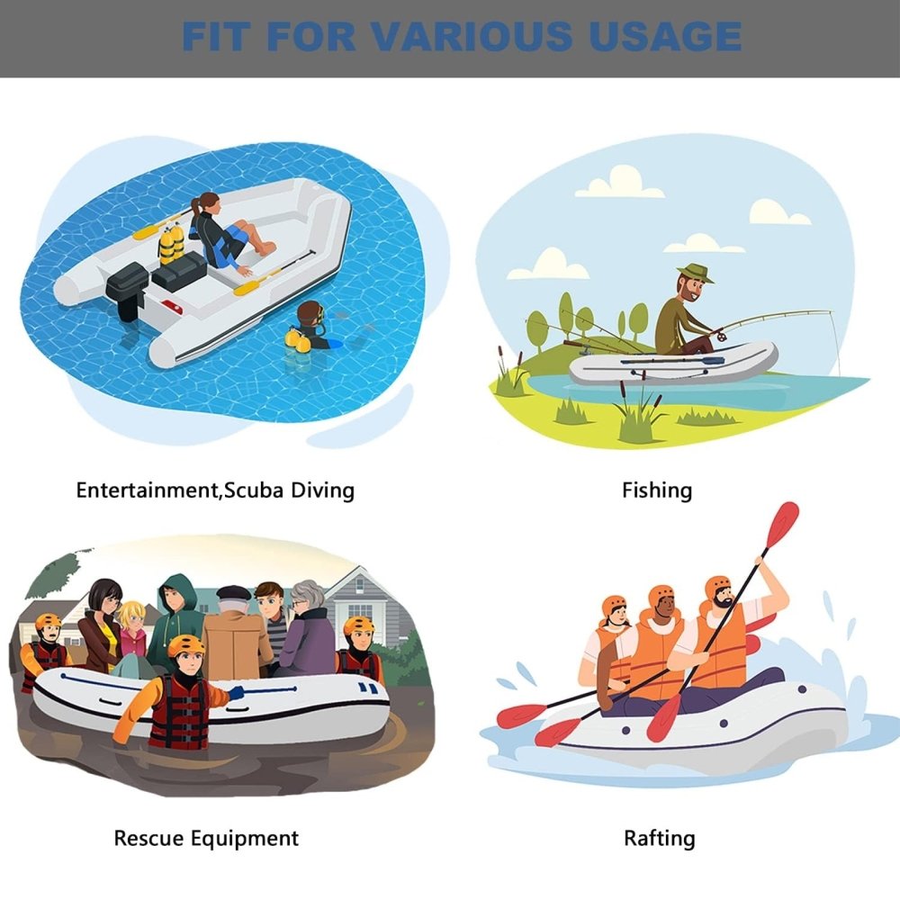 Virtue US 5-Person Inflatable Dinghy Transom Sport Tender Boat, 10FT